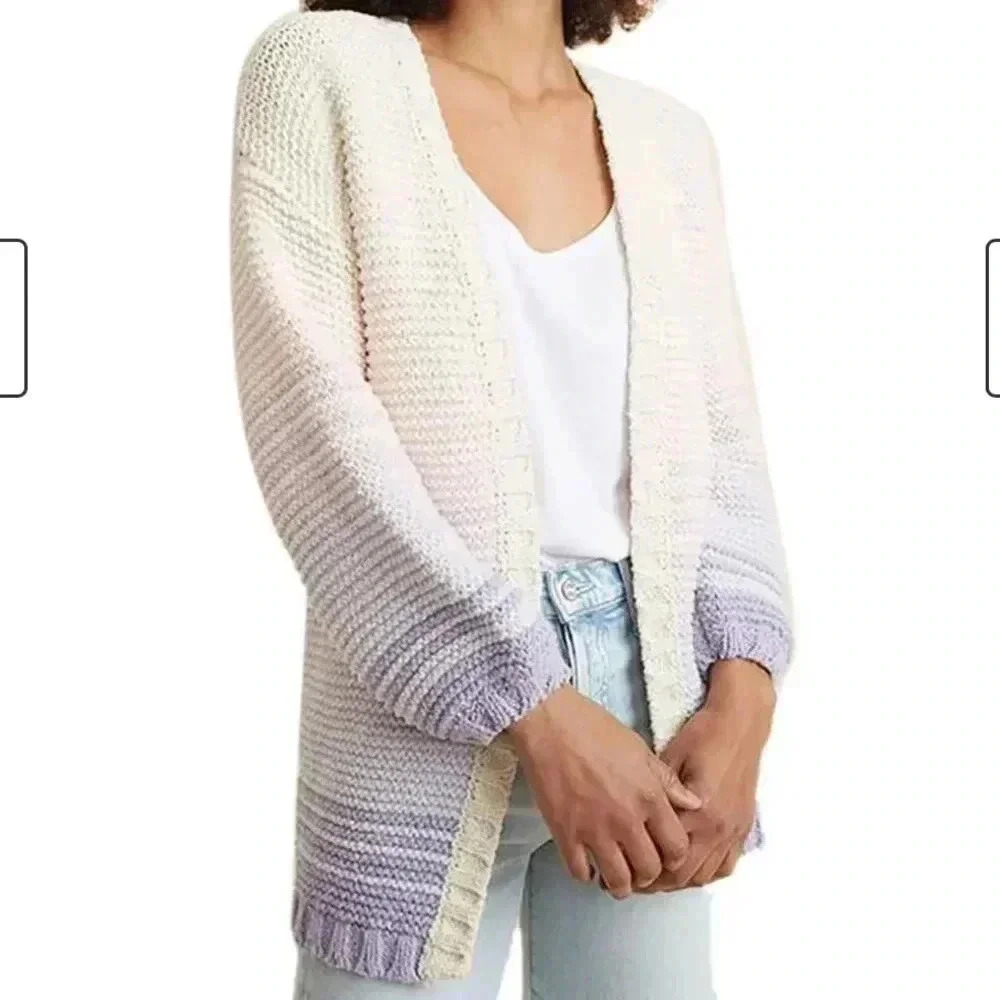 Marine Layer Karolina purple Ombré Cardigan Small EUC